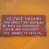 785-091697-001 | LABEL, UPS VOLTAGE HAZARD