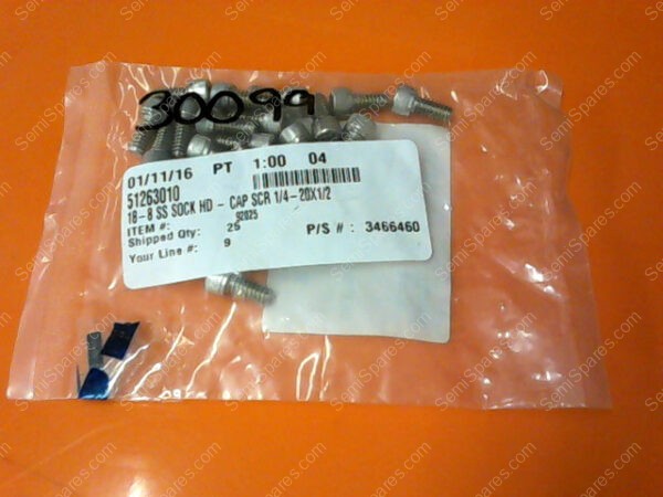 51263010 | CAP SCR 1/4-20X1/2 18-8 SS SOCK HD PN/51263010 (PACK OF 25) - Image 2