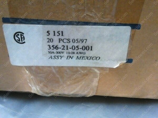 356-21-05-001 | CINCH CONNECTOR DIVISION, 5A-300V, 10-28 AWG ASSY
