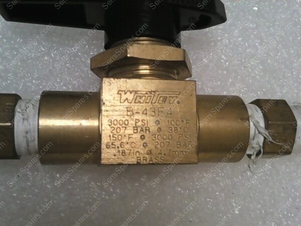 B-43F 4 | WHITEY BRASS THREADED BALL VALVE - Image 3