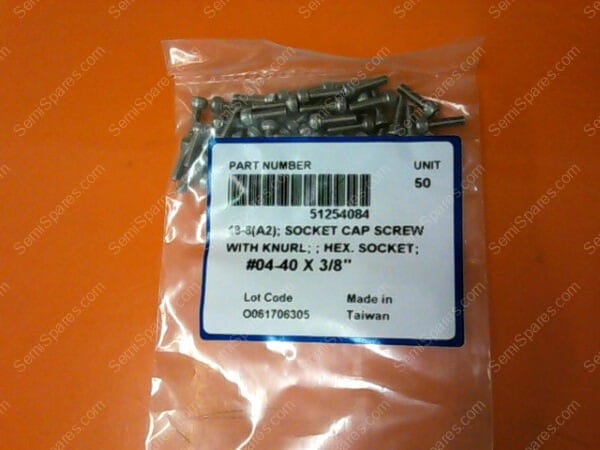 51254084 | SOCKET HEAD CAP SCREW WITH KHURT; HEX. SOCKET; #04-40 X 3/8" PN/51254084 (PACK OF 50)
