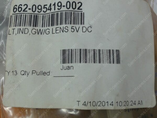 662-095419-002 | LT,IND,GW/G LENS 5V DC - Image 4