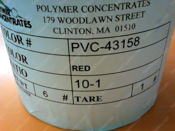 PVC-43158 | POLYMER CONCENTRATES COLOR# PVC-43158 COLOR-RED RATIO-10-1