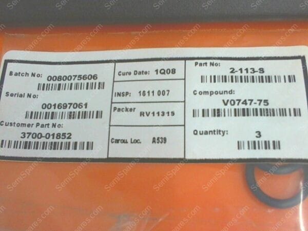 OR-0050-00 | ORING,3700-01852,OUTPUT MANIFLOD - Image 2