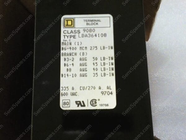 LBA364108 | BLACK POWER DISTRIBUTION BLOCK - Image 2