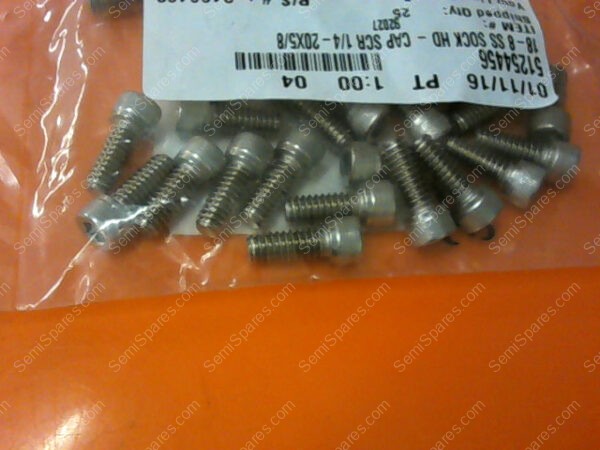 51254456 | CAP SCR 1/4-20X5/8 18-8 SOCK HD PN/51254456 (PACK OF 25)