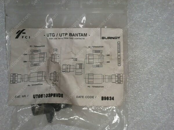 UTG6103PNVDE | FCI, BURNDY, UTG/UTP BANTAM, CONNECTOR ASSEMBLY - Image 3