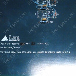 810-490070-001 | ASSY,PCB,GAS BOX MUX INTLK/BRK