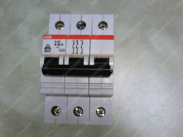S273-K63A | ABB S273 K 63 A 415 VAC 3 POLE CIRCUIT BREAKER - Image 2