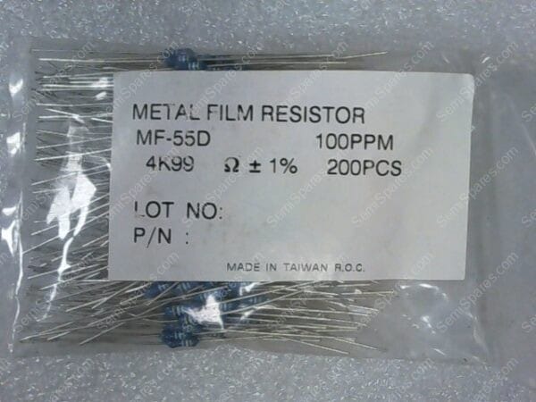 RESISTOR | METAL FILM RESISTOR, MF-55D 4K99