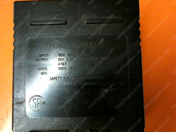 3301A | AT&T POWER MODULE 1 MODEL 3301A (104200118) 93KZ 20 - Image 2