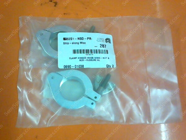 0690-01038 | CLAMP HINGED NW25 WING -NUT & SCR - CLOSURE AL