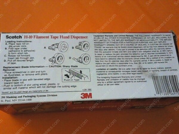 TL-5475-00 | 021200-06910, H10, 3M TAPE DISPENSER