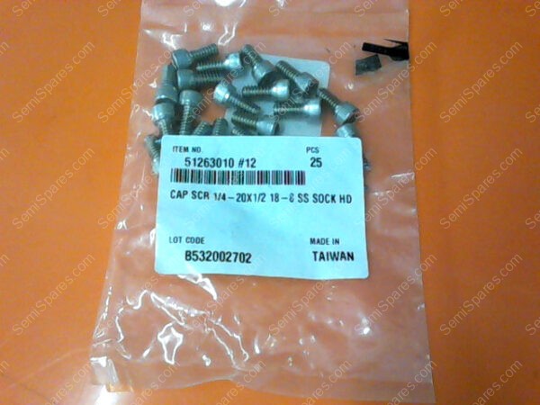 51263010 | CAP SCR 1/4-20X1/2 18-8 SS SOCK HD PN/51263010 (PACK OF 25) - Image 3