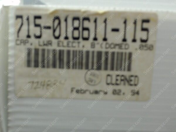 715-018611-115 | CAP, LWR ELECT, 8"(DOMED .050)