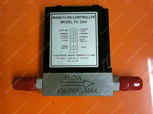 FC-260 V | TYLAN MASS FLOW CONTROLLER FC-260 V 200 SCCM S/N AA9612184 - Image 2