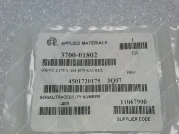 OR-3708-00 | KALREZ O-RING SEAL T VALVE, 3700-01802
