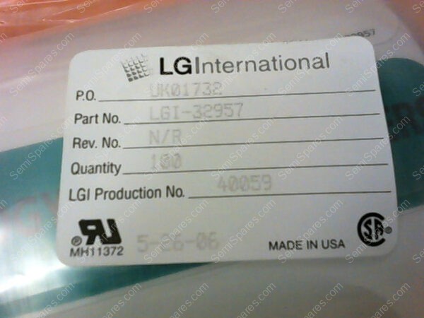 LGI-32957 | LG INTERNATIONAL P/N LGI-32957 METROLOGY STANDARD WAFERS LABEL (PACKAGE OF 100)