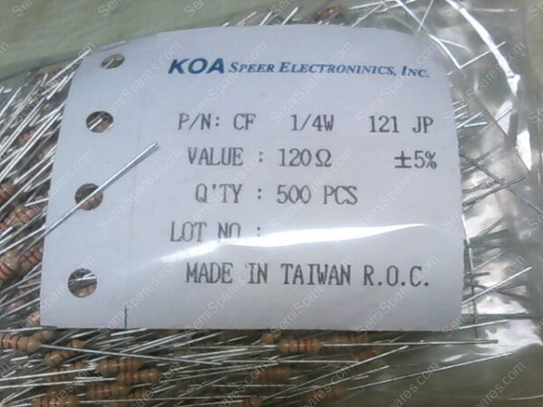 CF1/4121J | KOA SPEER ELECTRONICS CF1/412J, CF1/4 120 5% - Image 3