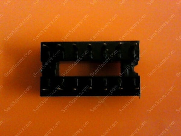 2.54MM PITCH | 2.54MM PITCH 7.6MM ROW PITCH 2 ROW 14 FLAT PINS SOLDERING DIP IC CHIP SOCKET ADAPTOR