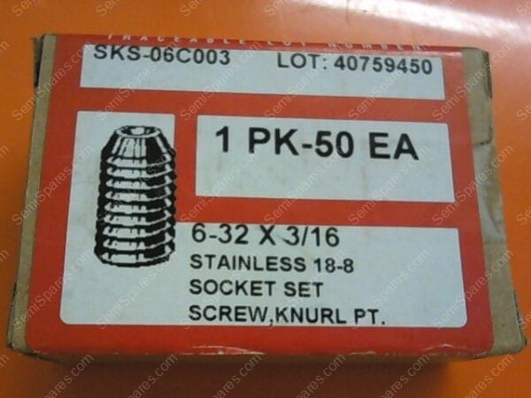 SC-5445-00 | SCREW,6-32,18-8,SS-KNURLED,93445A215,SKS-06C003, PKG OF 50 - Image 2