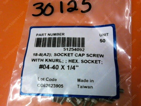 51254092 | SOCKET HEAD CAP SCREW WITH KHURT; HEX. SOCKET; #04-40 X 1/4 51254092 (PACK OF 50) - Image 3