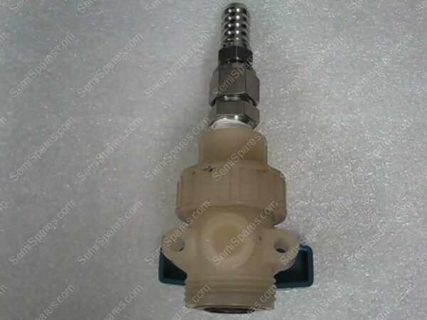 UNION BALL VALVE | TRUE BLUE PLAST-O-MATIC UNION BALL VALVE, WITH SWAGELOK 316 GSG FITTING - Image 2