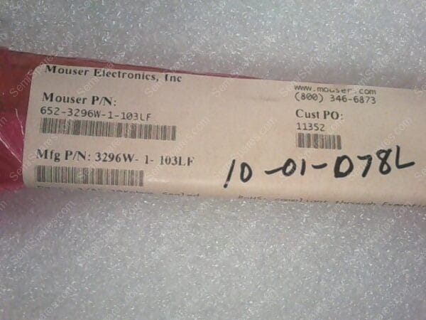 3296W-1-103LF | 3/8", 10KOHMS, SEALED, BOURNS TRIMMER RESISTORS-THROUGH HOLE - Image 3
