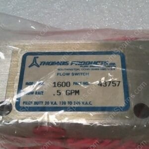 43757 | FLOW SWITCH DIVISION .5 GPM PILOT DUTY 20 V.A. 120 TO 240 V.A.C.