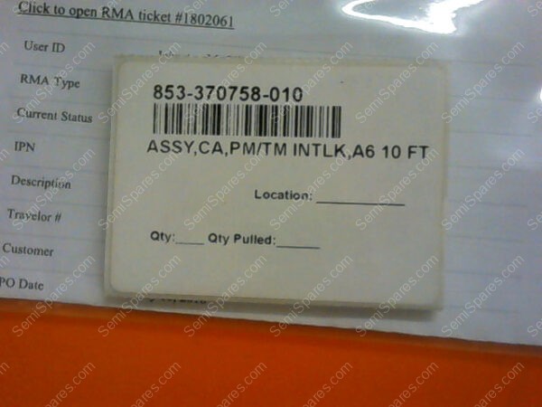 853-370758-010 | ASSY,CA,PM/TM INTLK,A6 10 FT - Image 3