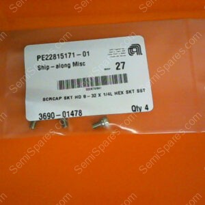 3690-01478 | SCRCAP SKT HDD 8-32 X 1/4L HEX SST P/N 3690-01478 (PKG OF 4)