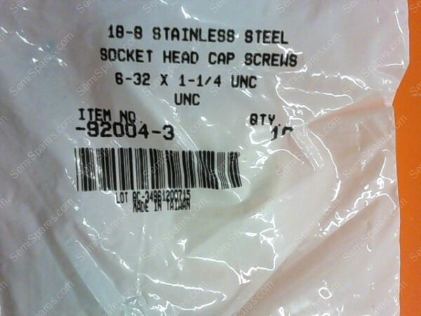 70988068 | 18-8 SS SOCK HD CAP SCR 6-32X1