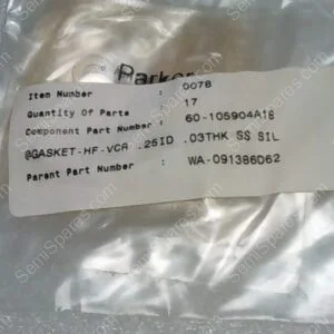60-105904A18 | GASKET-HF-VCR .25ID .03THK SS SIL, PARENT PARK NUMBER: WA-091386D62