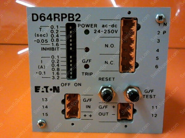 D64RPB2 | GROUND FAULT RELAY 10 MA - 6.4 AMP RANGE 24-250V AC/DC CONTROL VOLTAGE - Image 3
