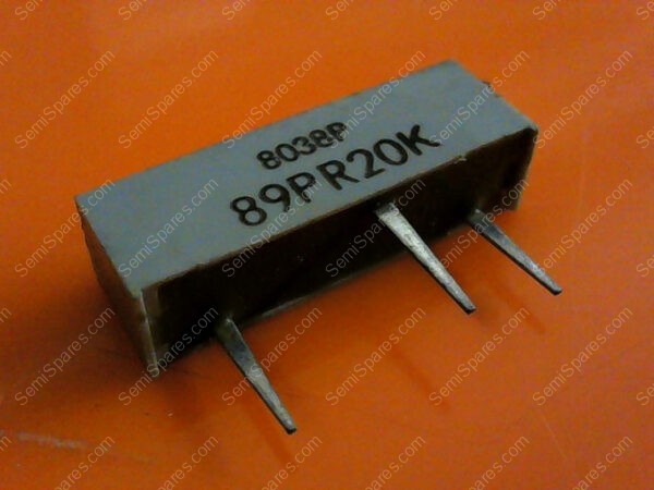 89PR20K | BI 8103P-89PR20K 20K OHM 3/4" TRIMMING POTENTIOMETER CERMET 5 PIECEES MBH015B