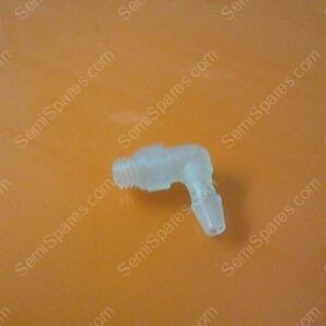 TH-3810-00 | 1/8 HOSE BARB X 10-32 THREAD ELBOW, ME4 (5 PER PKG.)