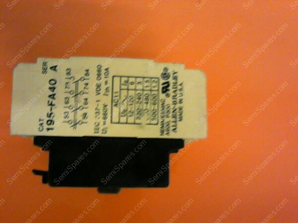 195-FA40 | ALLEN-BRADLEY ADD-ON CONTACT BLOCK P/N 195-FA40 - Image 2