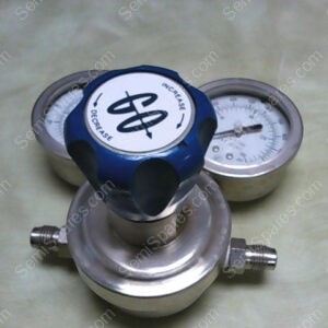 GO 107360-F | GO REGULATOR SPR-690 1-30 PSIA, STAINLESS STEEL W/ PACIFIC SCIENTIFIC 4.5" PRESSURE GAUGE 316 S.S TUBE AND SOCKET 0-1000 PSI