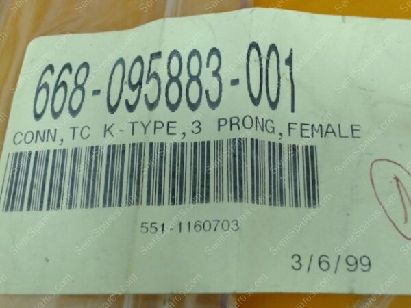 668-095883-001 | CONN,TC K-TYPE,3 PRONG,FEMALE - Image 2