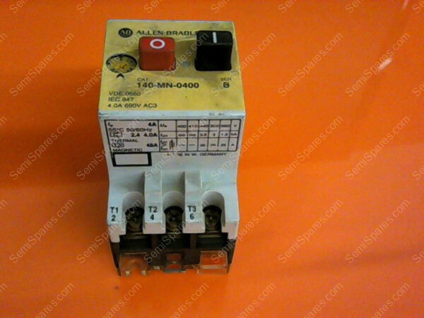 140-MN-0400 | ALLEN BRADLEY 140-MN-0400 MANUAL MOTOR STARTER 2.4 - 4 AMP OVERLOAD 3 POLE VDE 0660 IEC 947 690 V - Image 3