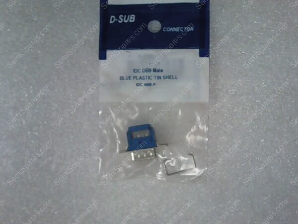 IDC-9MB-P | IDC DB9 MALE BLUE PLASTIC TIN SHELL - Image 2