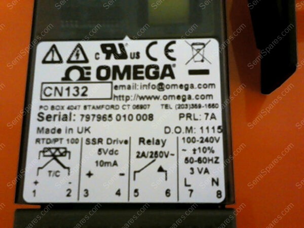 CN132 | OMEGA CN132 100-240VAC S/N 797965 010 008 - Image 3