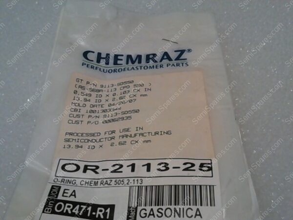 OR-2113-25 | O-RING CHEM RAZ 505, 2-113