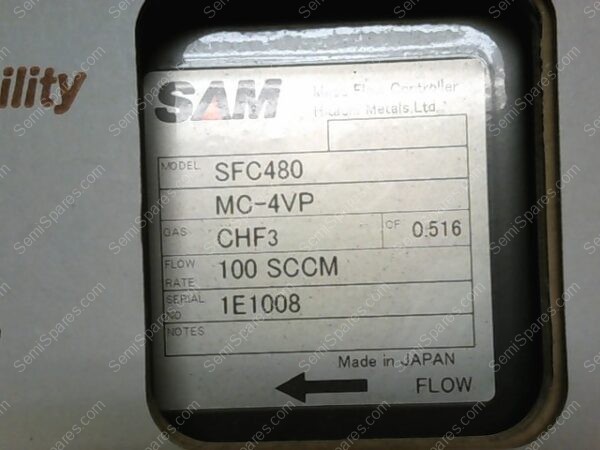 SFC480-CHF3 | SAM SFC480, MC-4VP, MFC CHF3 100 SCCM, 1E1008 - Image 2