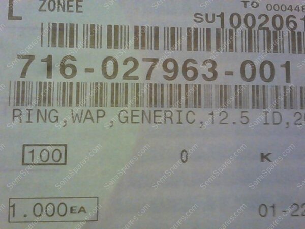 716-027963-001 | RING, WAP, GENERIC, 12.5 ID