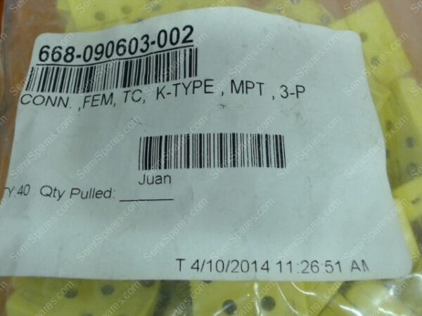 668-090603-002 | CONN. ,FEM, TC, K-TYPE , MPT , 3-P - Image 4