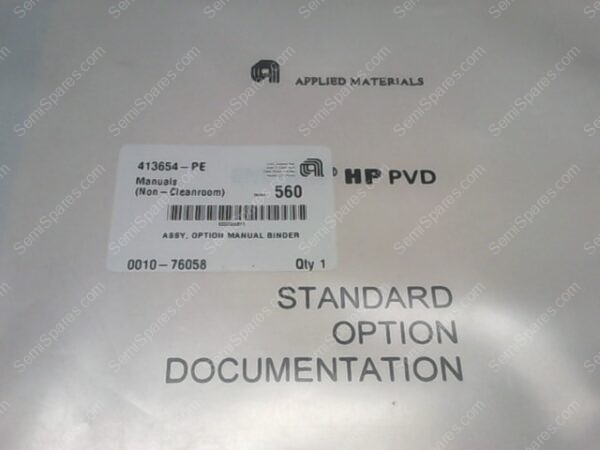 0010-76058 | ASSY, OPTION MANUAL BINDER