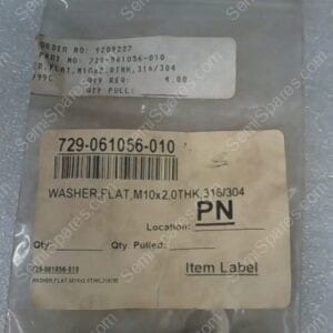 729-061056-010 | WASHER, FLAT, M10X2.0THK, 316/304