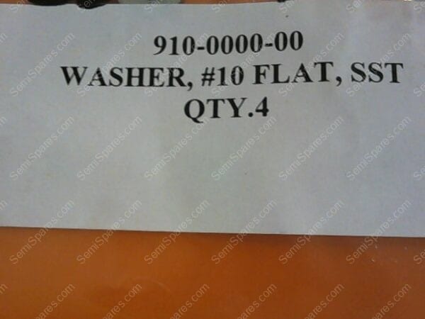 910-0000-00 | WASHER #10 FLAT SST,P/N 910-000-00