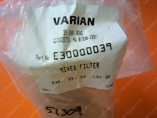 E300000039 | VARIAN MIXED FILTER P/N E300000039 - Image 2